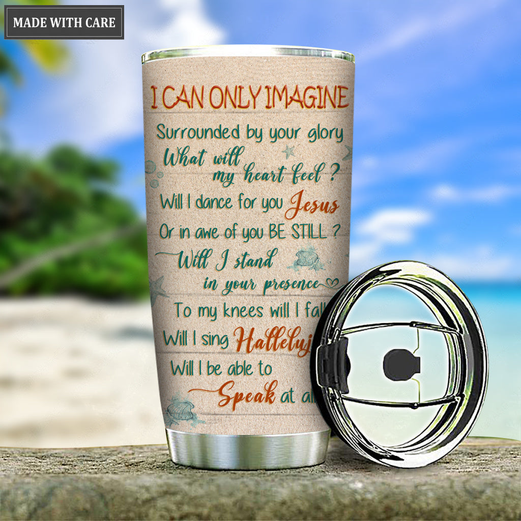 Seashell Cross Sea Turtles Surrounded By The Glory Personalized Tumbler
