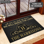 Printfamily L87 Vintage Monogram Collection As For My House Personalized Doormat