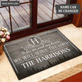 Printfamily L99 Vintage Monogram Collection As For My House Personalized Doormat