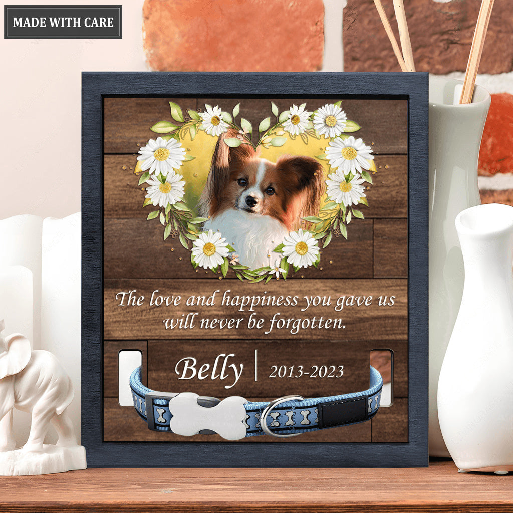 Daisy Floral On Wood The Love And Happiness You Gave Us - Personalized Custom Pet Memorial Sign