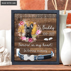 Pink Floral On Wood Forever In My Heart - Personalized Custom Pet Memorial Sign