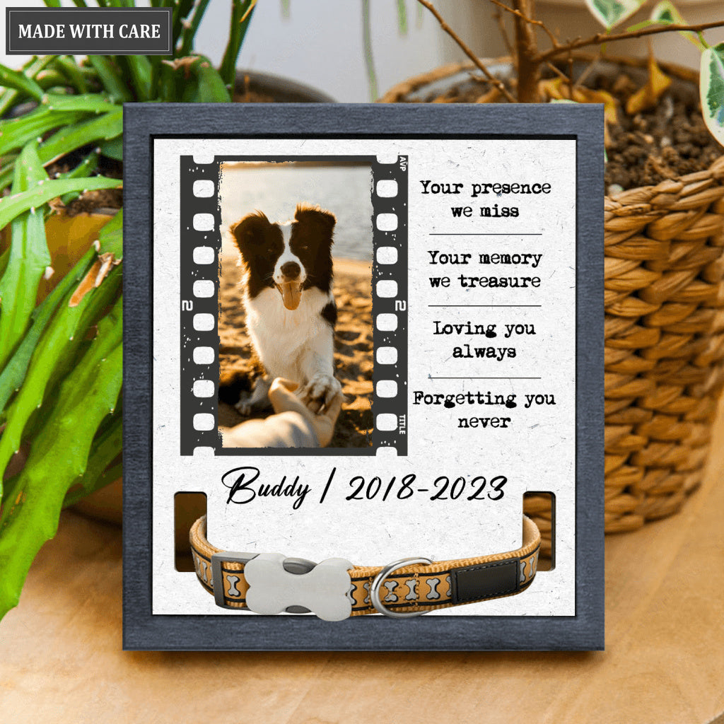 Vintage Film Photo Your Presence We Miss - Personalized Custom Pet Memorial Sign