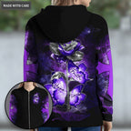 Faith Hope Love Purple Rose Zipper Hoodie