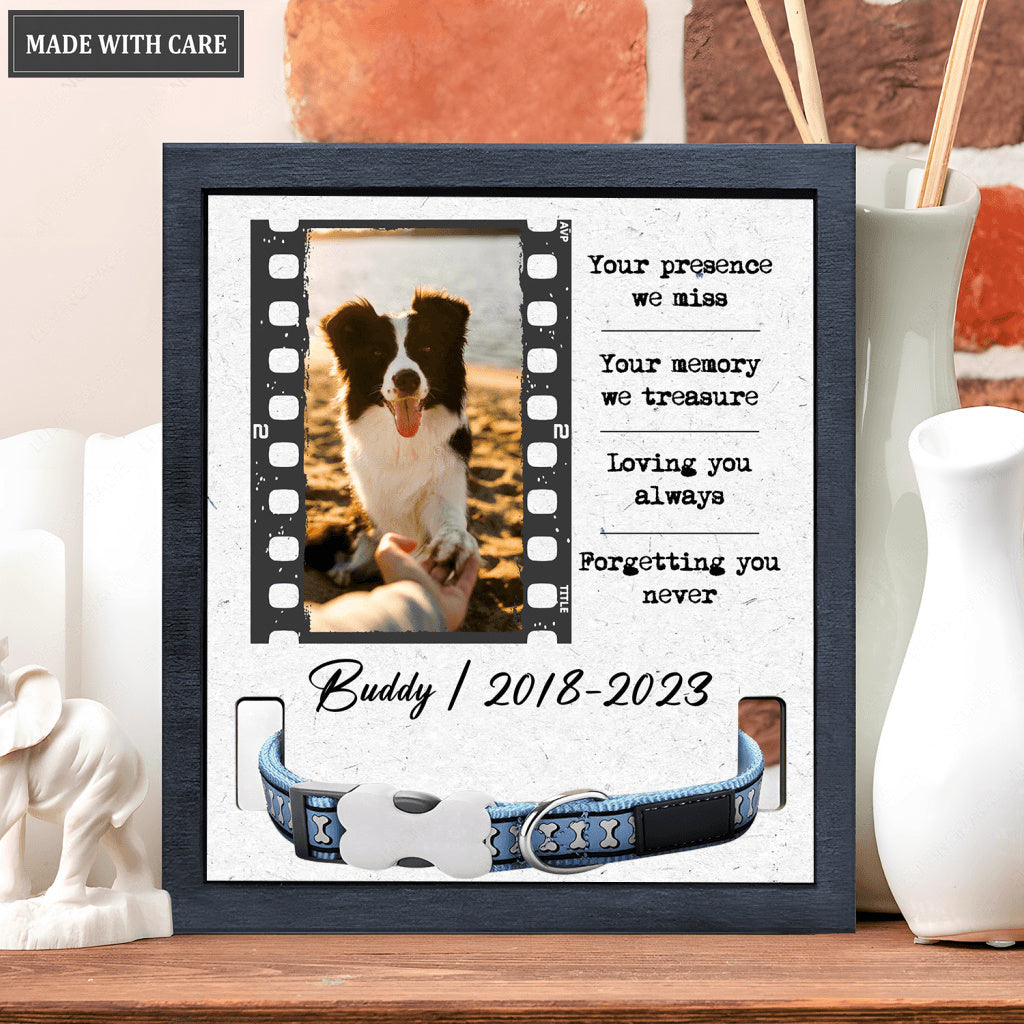 Vintage Film Photo Your Presence We Miss - Personalized Custom Pet Memorial Sign