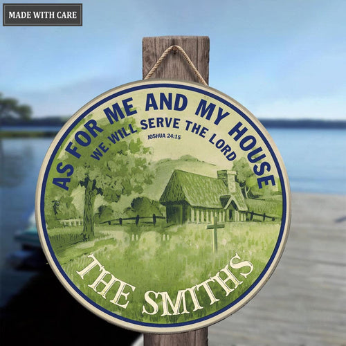 As For Me Vintage Circle Personalized Sign