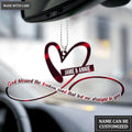 Personalized Heart And Infinity God Blessed Ornament
