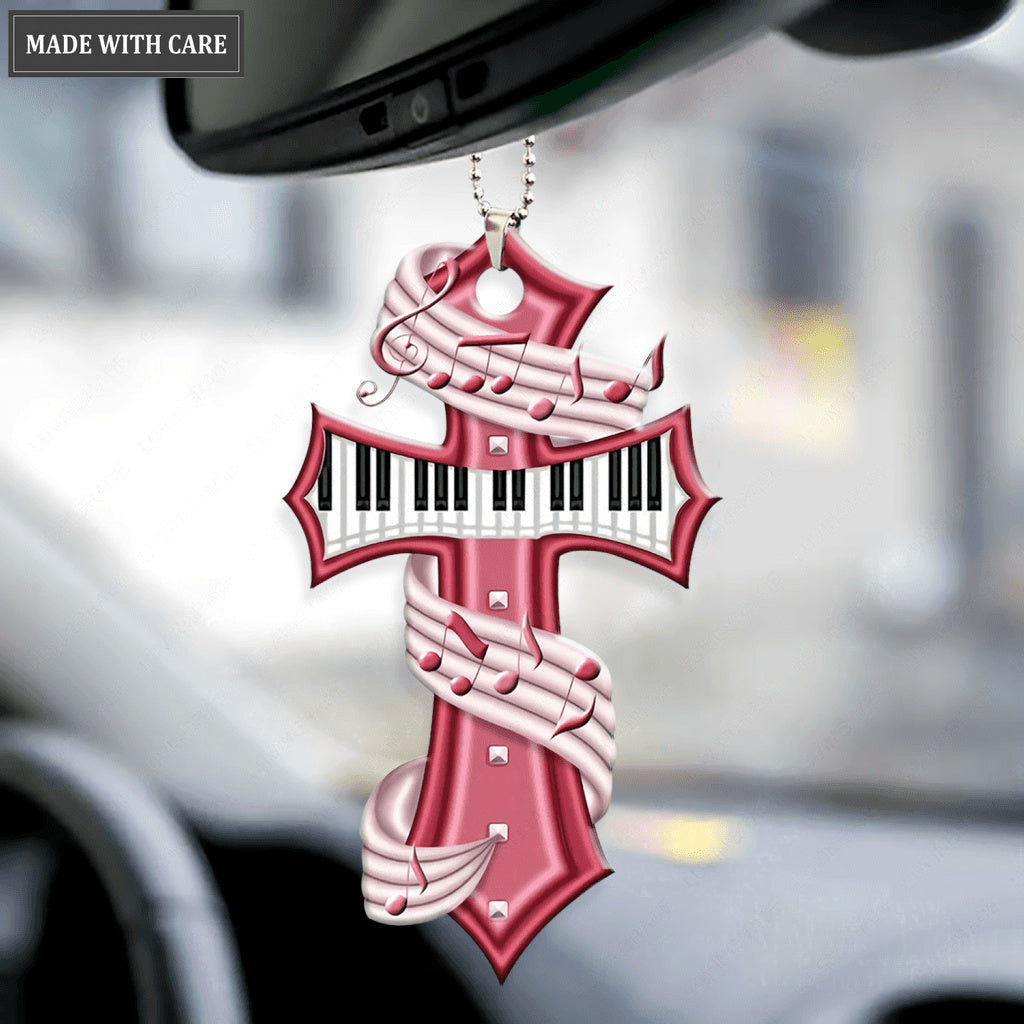 Piano Cross Ornament