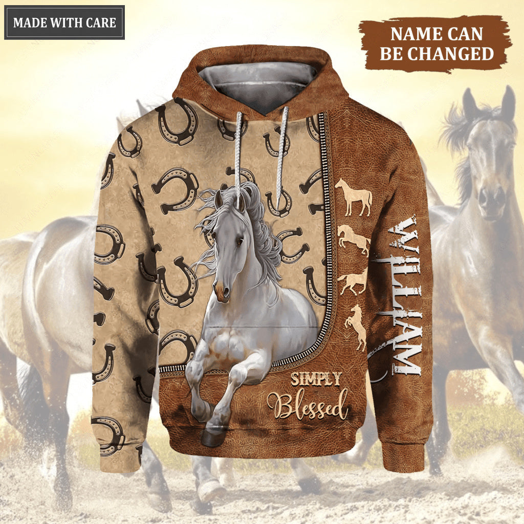 Simply Blessed Horse Personalized Hoodie