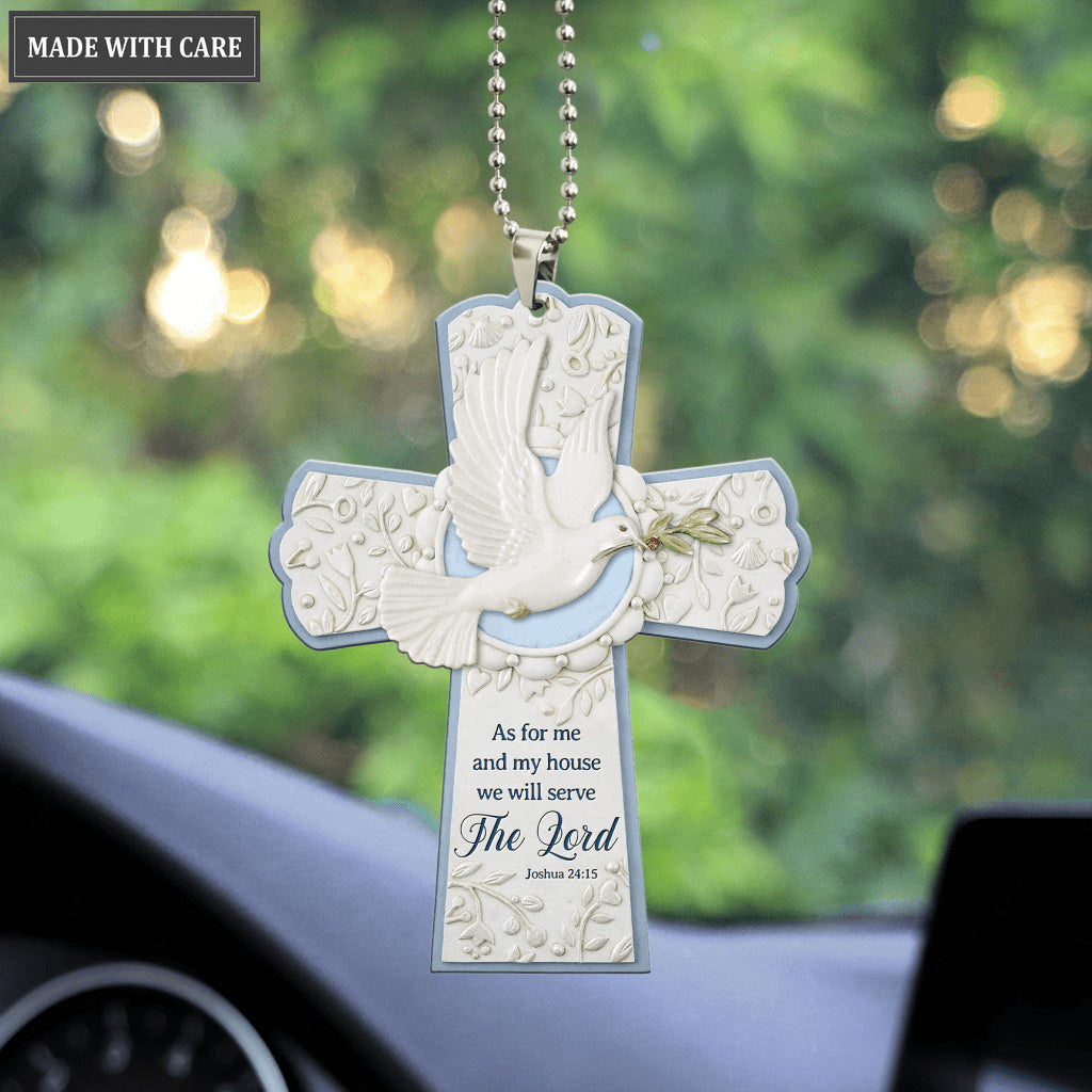 Dove and Cross As For Me And My House Ornament