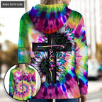 Sunflower Silhouette Zipper Hoodie