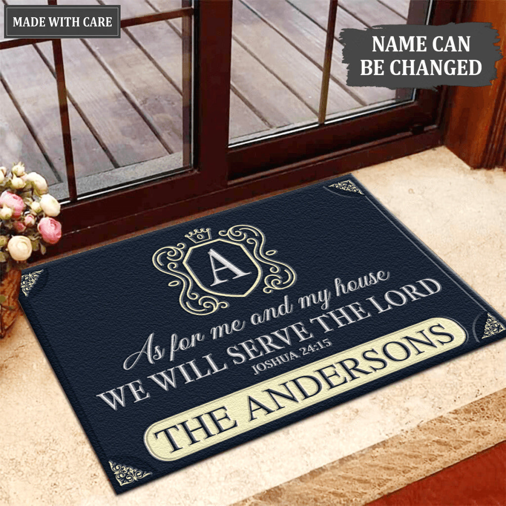 Luvingrace L141 Floral Monogram Collection As For My House Personalized Doormat