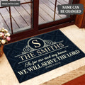 Luvingrace L143 Vintage Monogram Collection As For My House Personalized Doormat