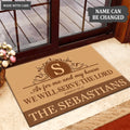 Luvingrace L145 Vintage Monogram Collection As For My House Personalized Doormat