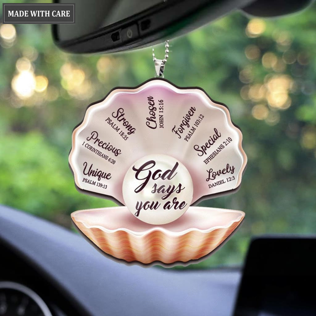 Pearl In Sea Shell God Says You Are Ornament
