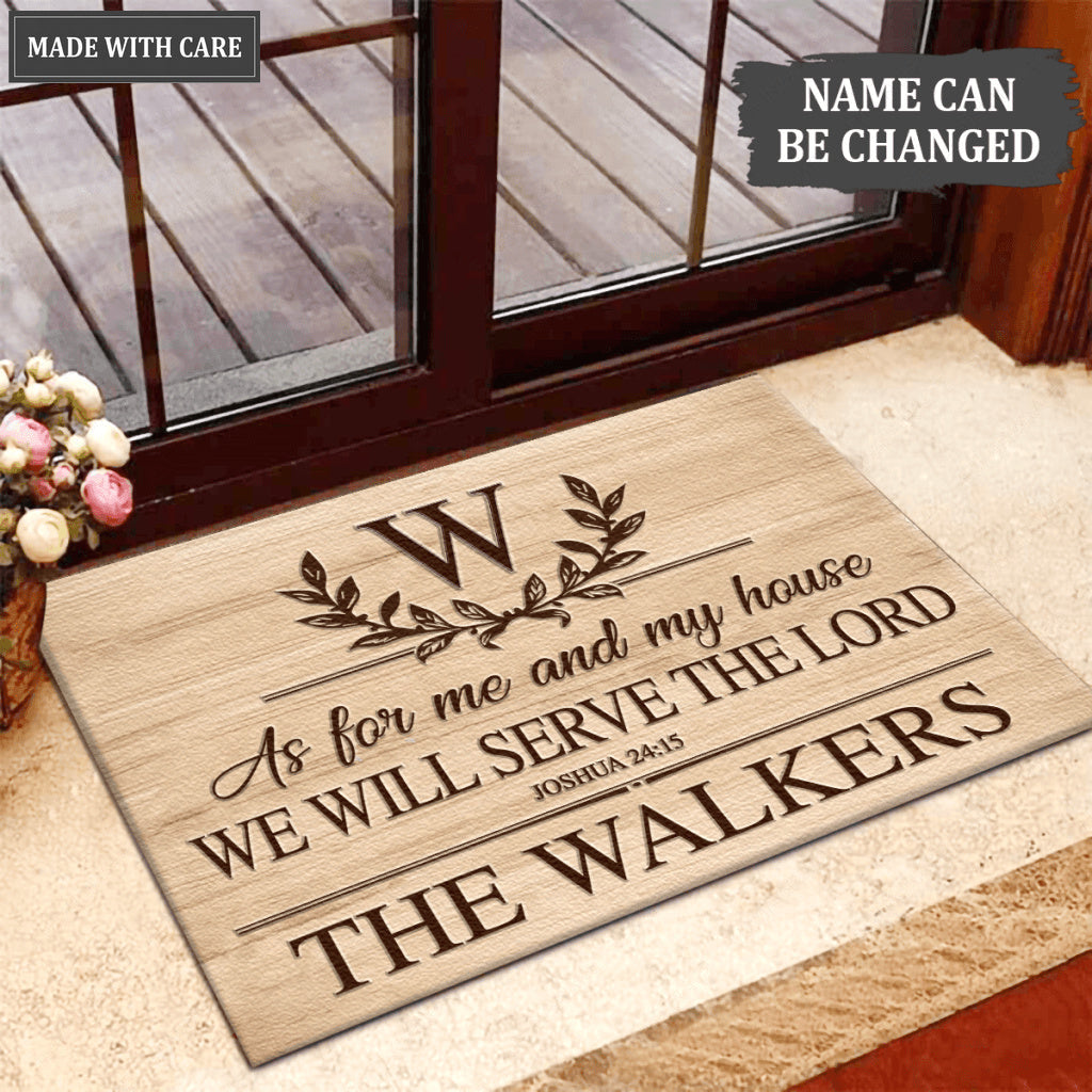 Luvingrace L148 Floral Monogram Collection As For My House Personalized Doormat