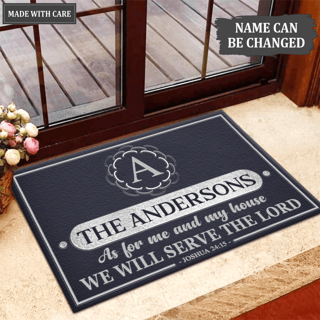Luvingrace L149 Floral Monogram Collection As For My House Personalized Doormat