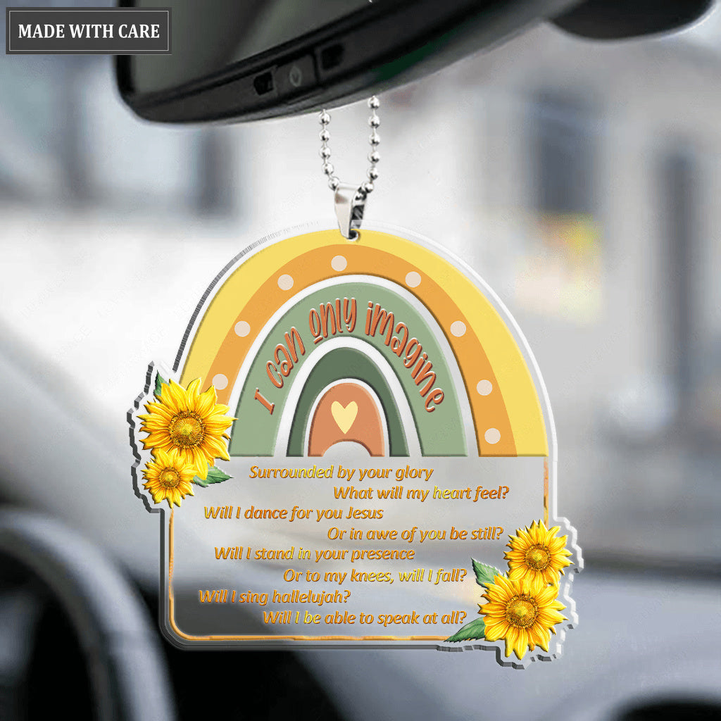 Rainbow Flower Surrounded By Glory Ornament