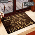 Luvingrace L150 Vintage Monogram Collection As For My House Personalized Doormat