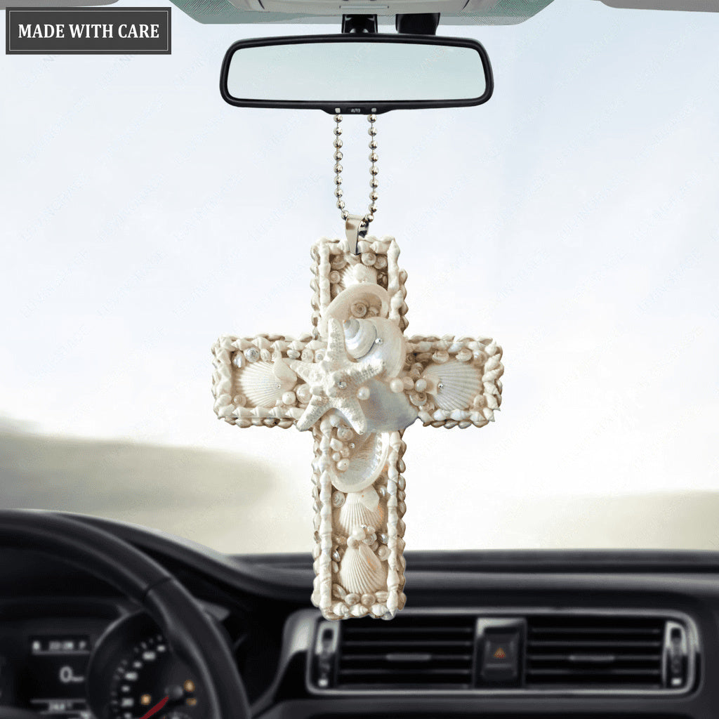 Seashell Classic Cross Ornament