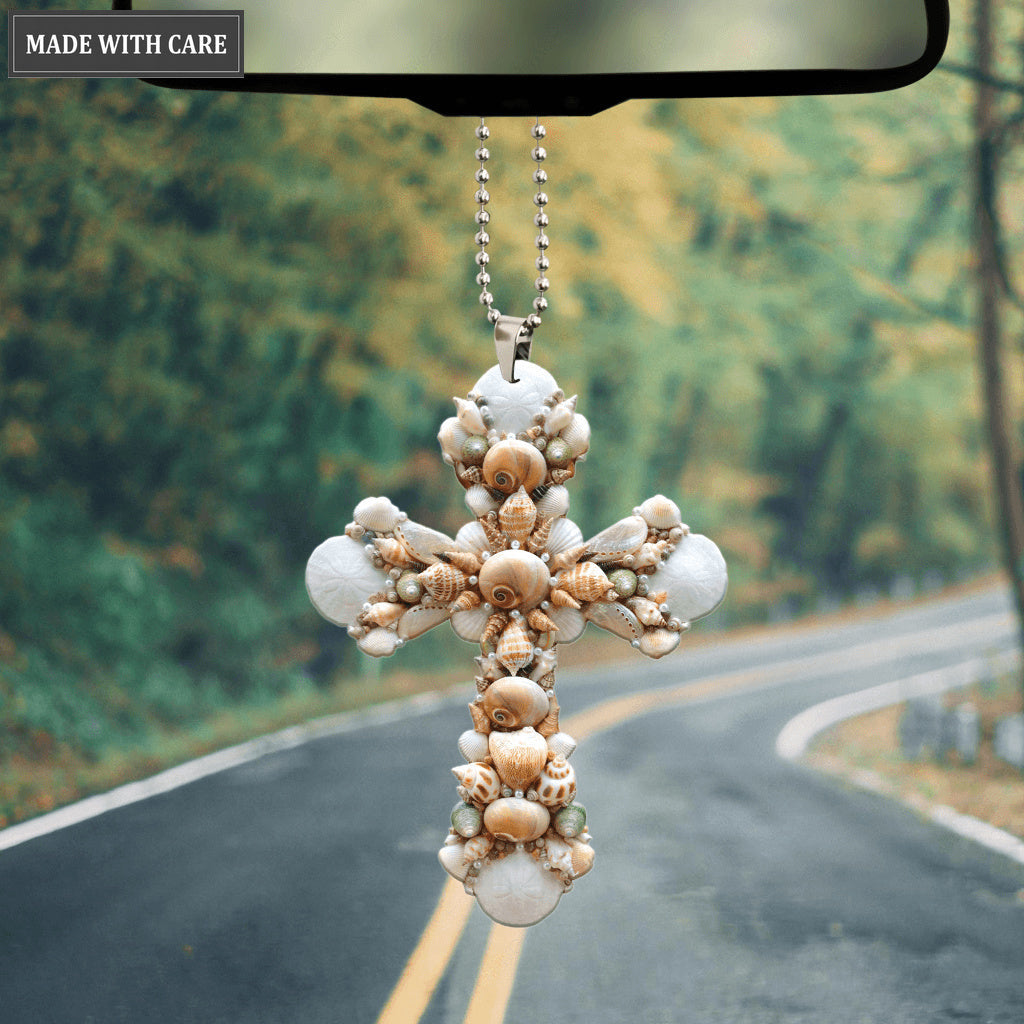 Seashell Cross Ornament