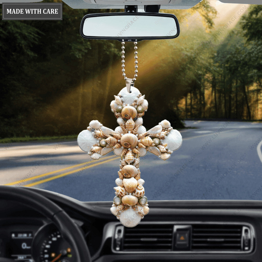 Seashell Cross Ornament