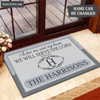 Luvingrace L158 Vintage Monogram Collection As For My House Personalized Doormat