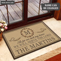 Luvingrace L159 Vintage Monogram Collection As For My House Personalized Doormat