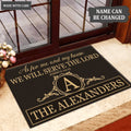 Luvingrace L161 Vintage Monogram Collection As For My House Personalized Doormat