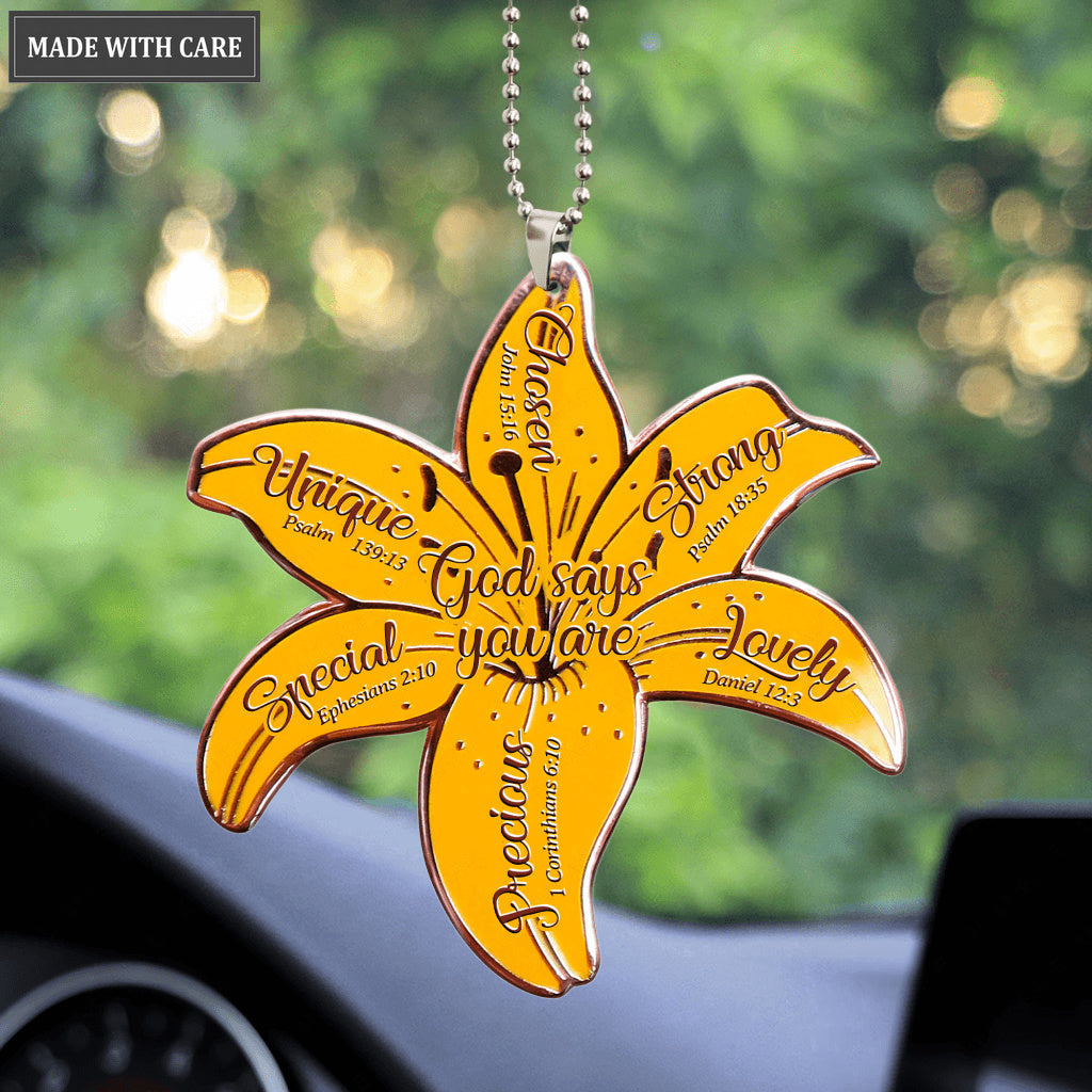 Yellow Lily God Says You Are Ornament