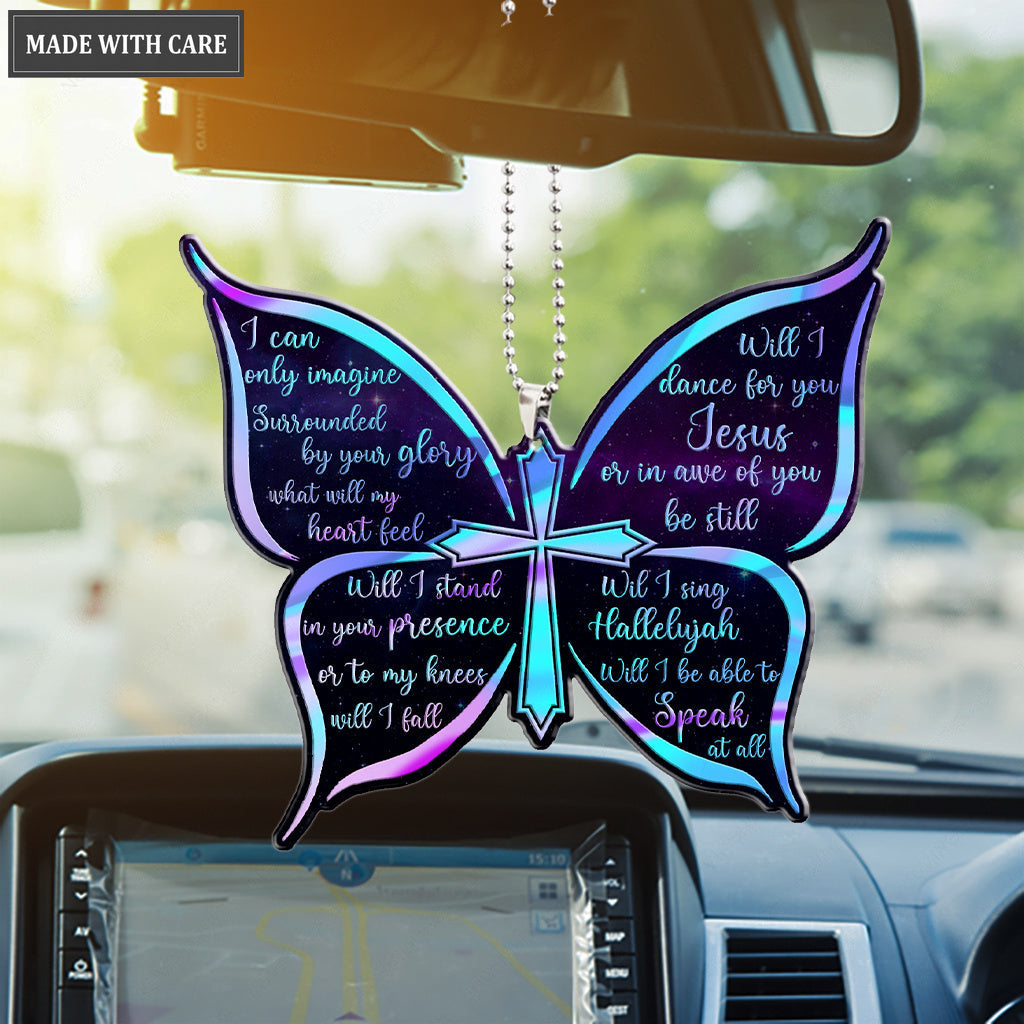 Hologram Surrounded By Glory Butterfly Ornament