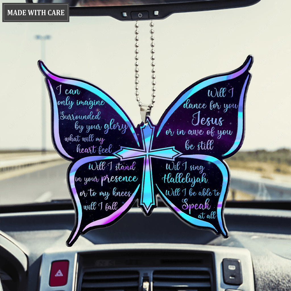 Hologram Surrounded By Glory Butterfly Ornament