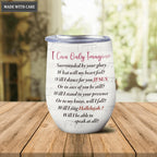 Personalized Floral Music Sheet Wine Tumbler
