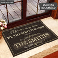 Luvingrace L170 Vintage Monogram Collection As For My House Personalized Doormat