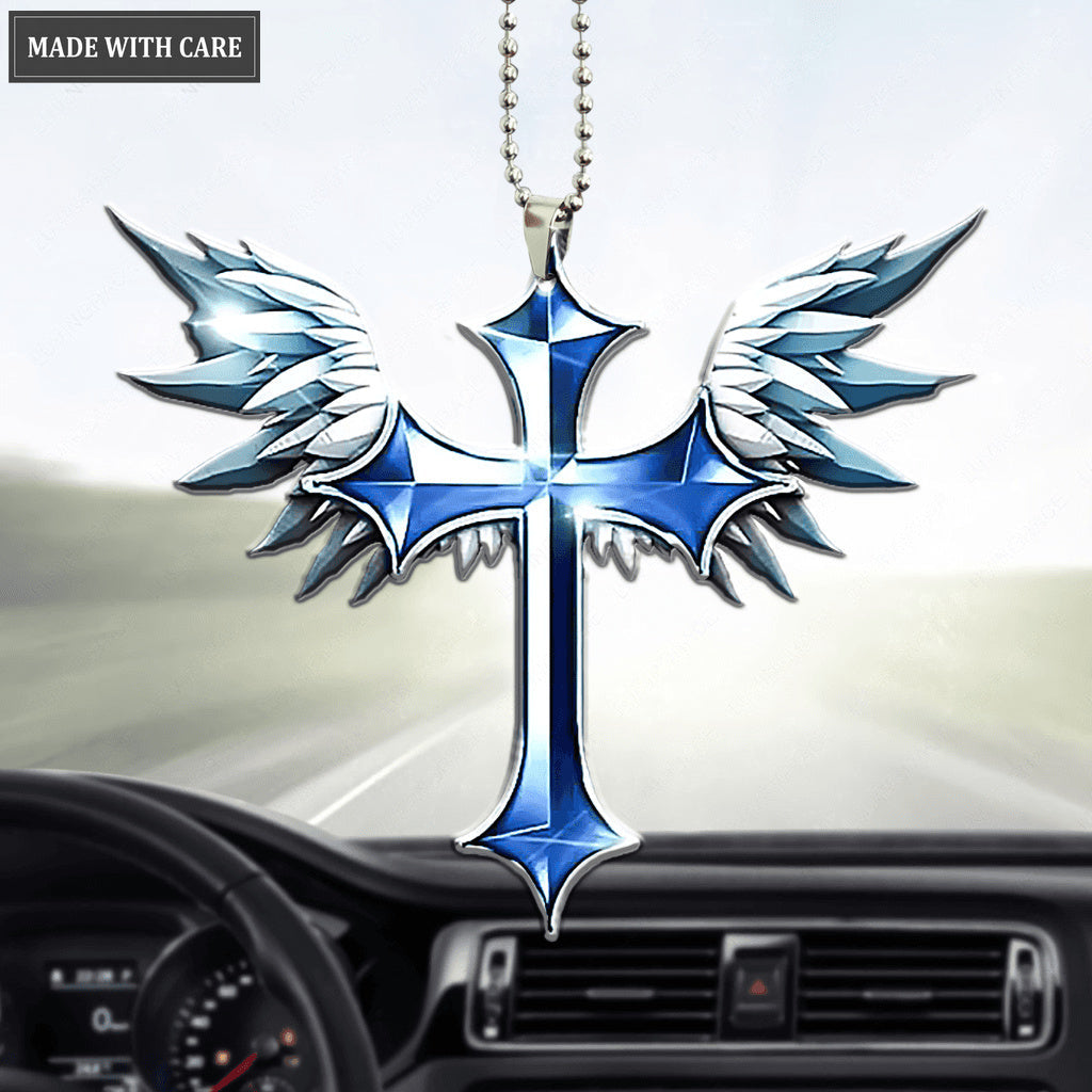 Angel Wing And Cross Ornament