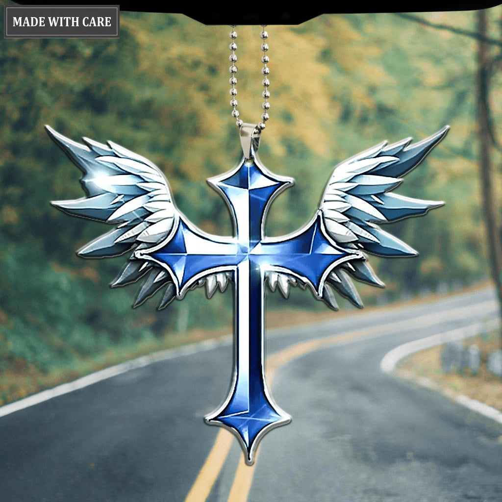 Angel Wing And Cross Ornament