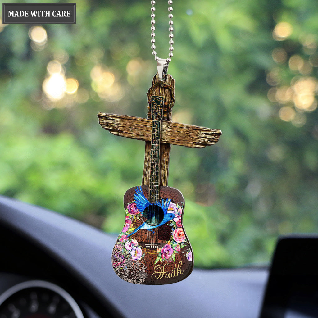 Bluebird Guitar Cross Faith Ornament