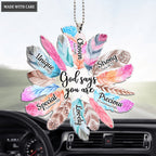 Boho Feather God Says You Are Ornament