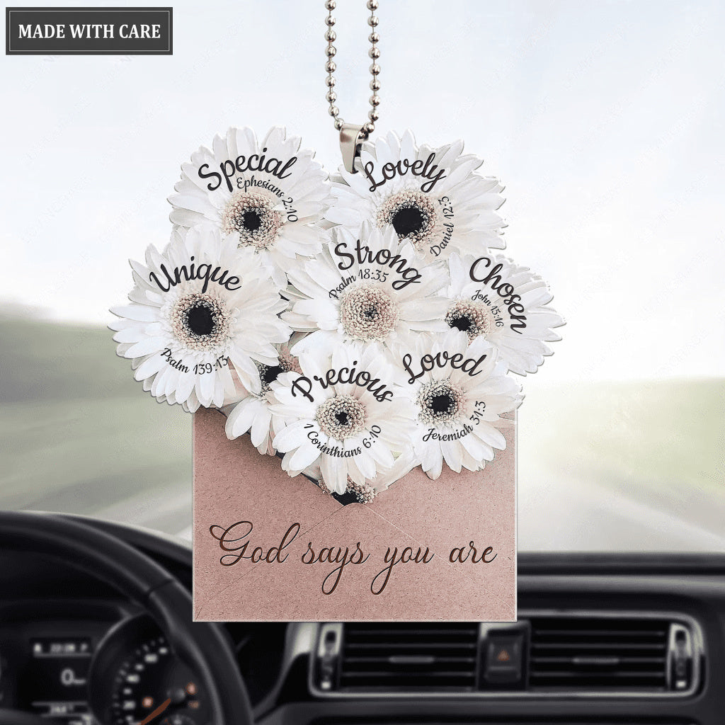 Gerbera Letter God Says You Are Ornament
