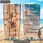 Personalized Beach With Cross Symbol Will I Stand In Your Presence Turtle Tumbler