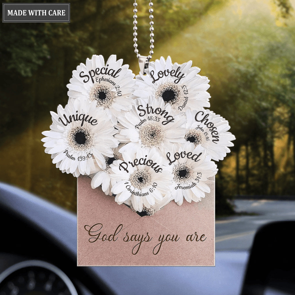 Gerbera Letter God Says You Are Ornament