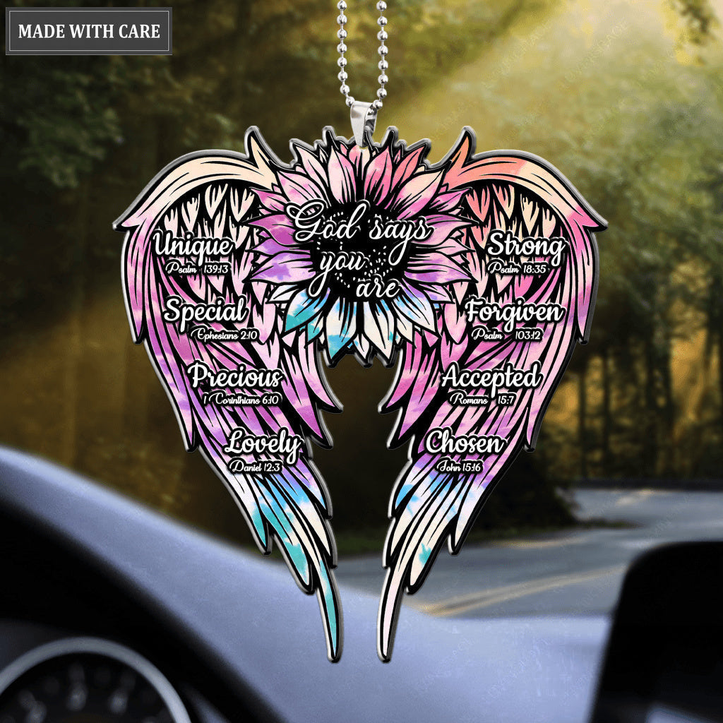 Muticolor Flower Wings God Says You Are Ornament