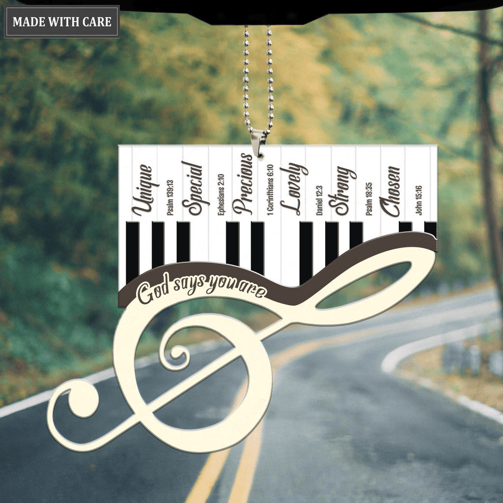 Piano Treble Clef God Says You Are Ornament