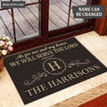 Luvingrace L182 Vintage Monogram Collection As For My House Personalized Doormat