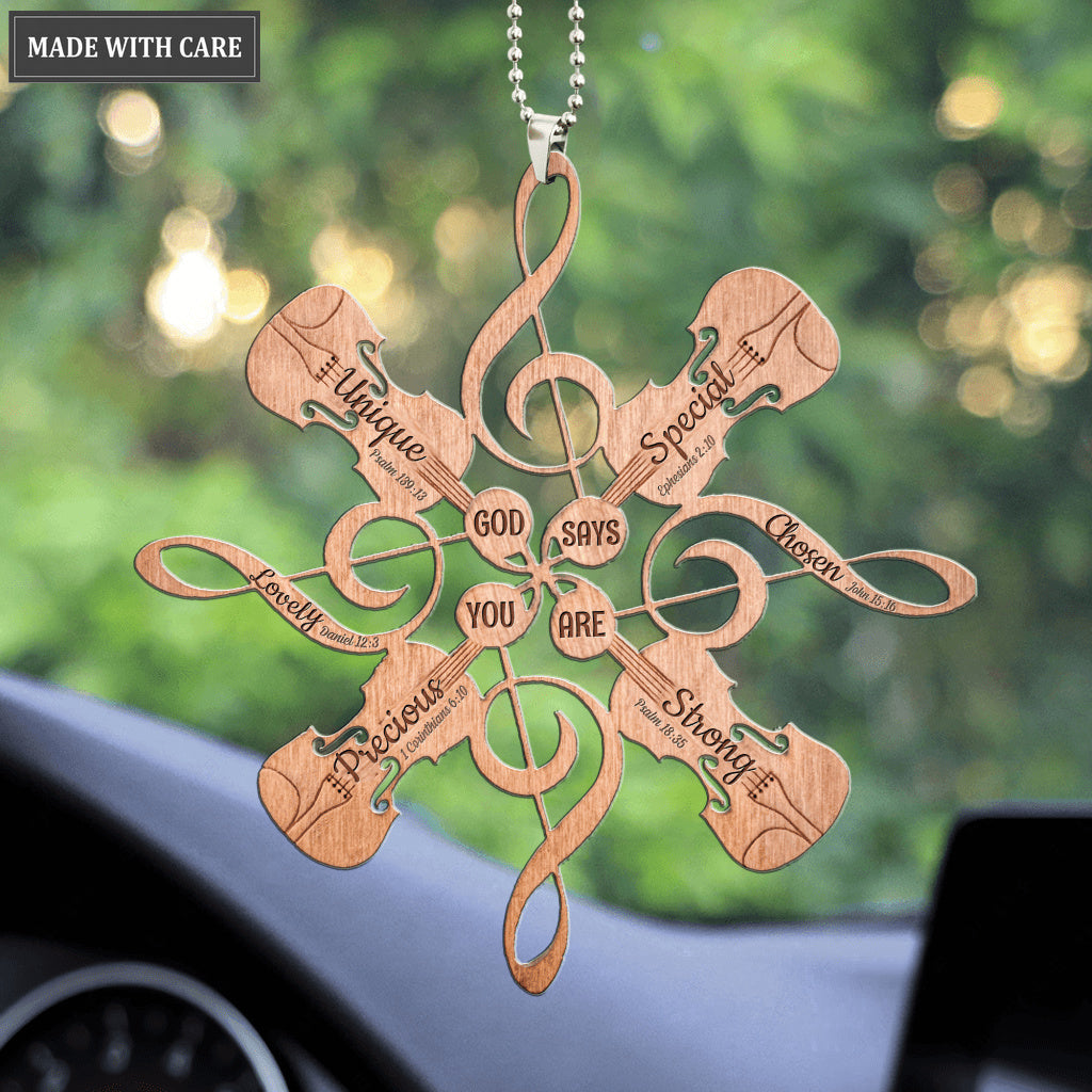 Violin God Says You Are Snowflake Ornament