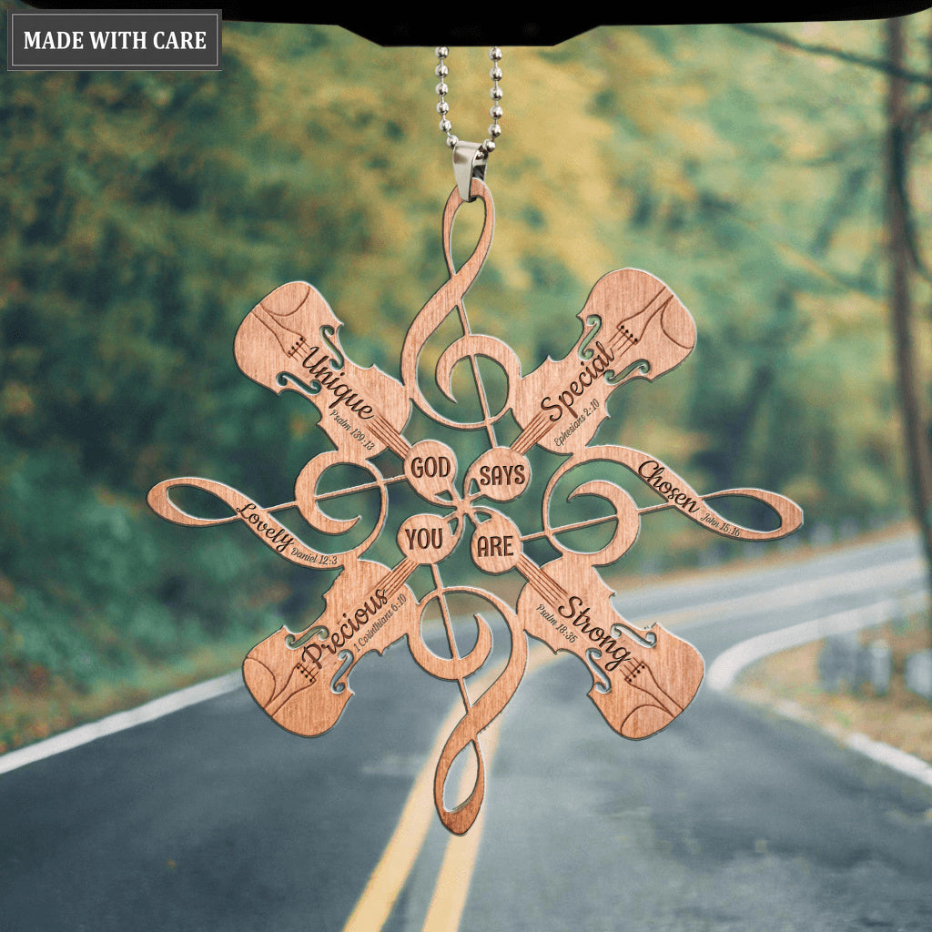 Violin God Says You Are Snowflake Ornament