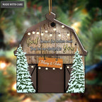 Christmas Barn God Blessed Personalized Ornament