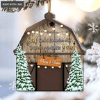 Christmas Barn God Blessed Personalized Ornament