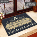 Luvingrace M90 Luxury Monogram Collection As For My House Personalized Doormat
