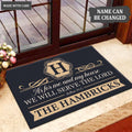 Luvingrace M91 Luxury Monogram Collection As For My House Personalized Doormat