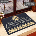 Luvingrace M92 Luxury Monogram Collection As For My House Personalized Doormat